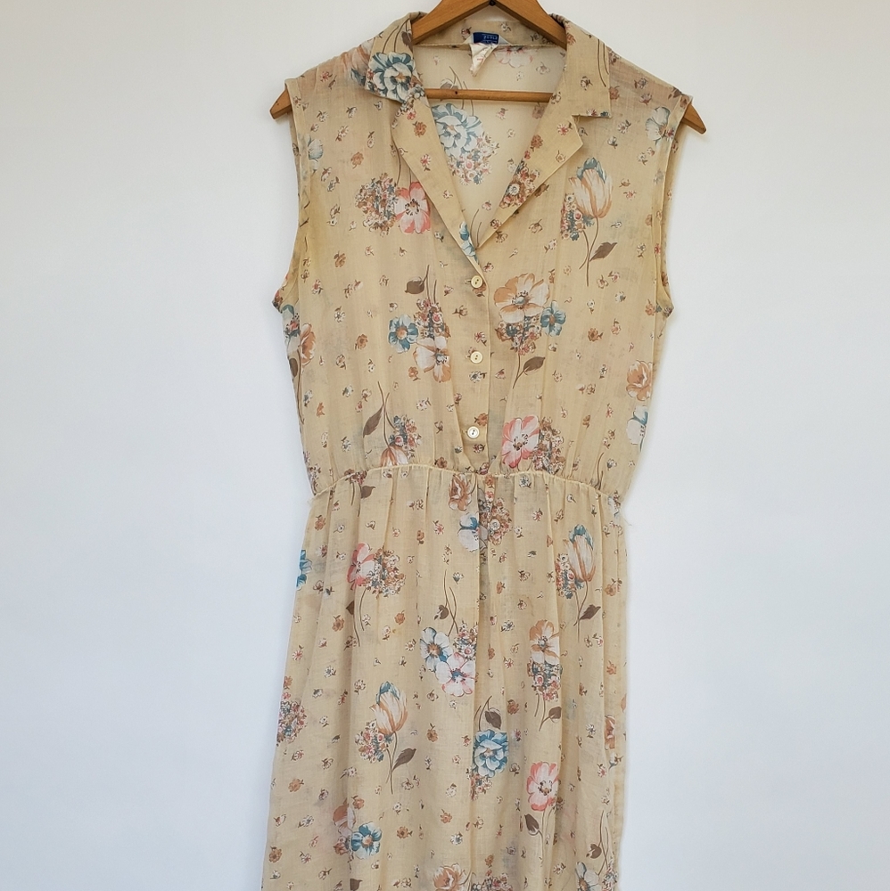 Sears sheer floral dress